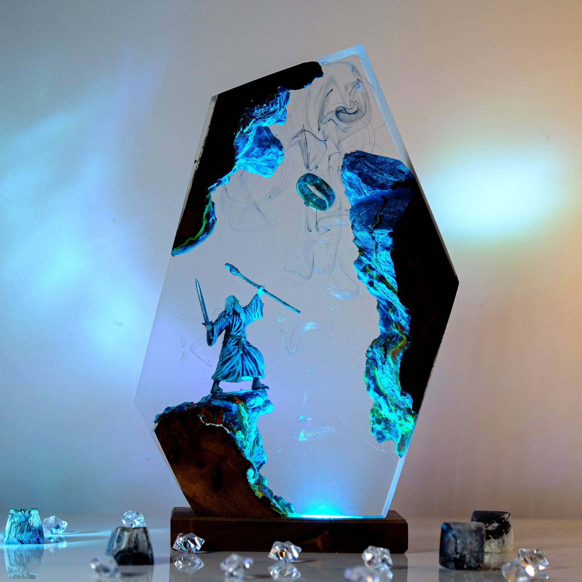 Desk Setup Decor - Movie Scence Figure Table Resin Lamp