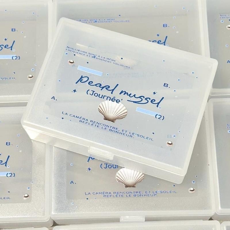 Korean Desk Setup - Frosted Casual Korean Photocard Storage Box