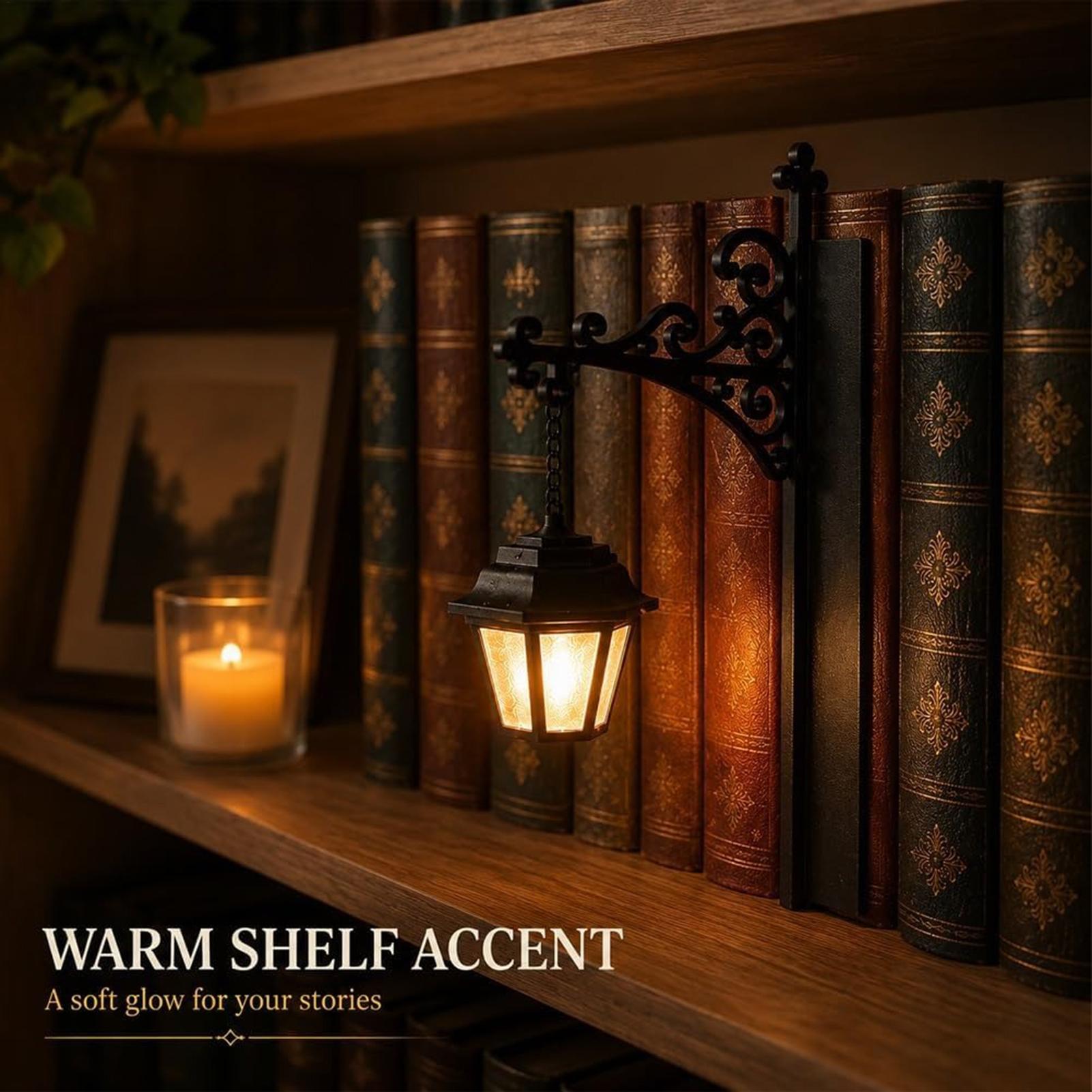 Bookshelf Library Lantern Deco - огляд і ціна Desk Setup Vintage