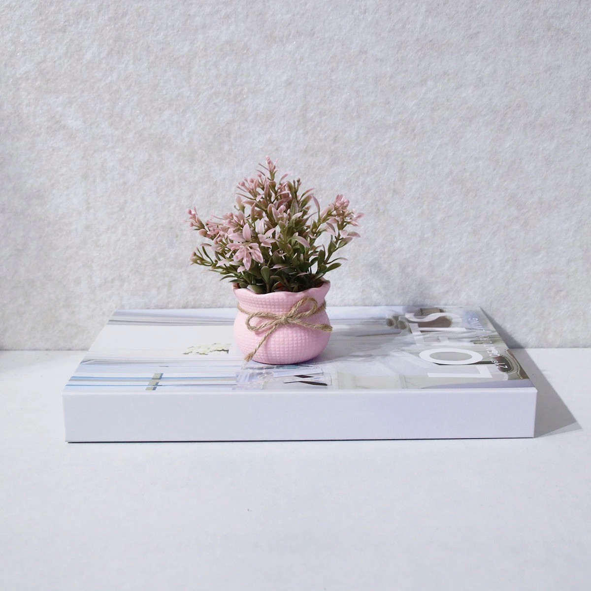Mini Artificial Pink Series Fl - огляд і ціна Desk Setup Plant