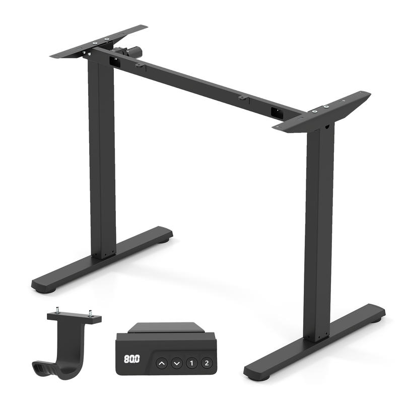 Electric Standing Desk Frame,  - огляд і ціна Desk Setup Black And Wood