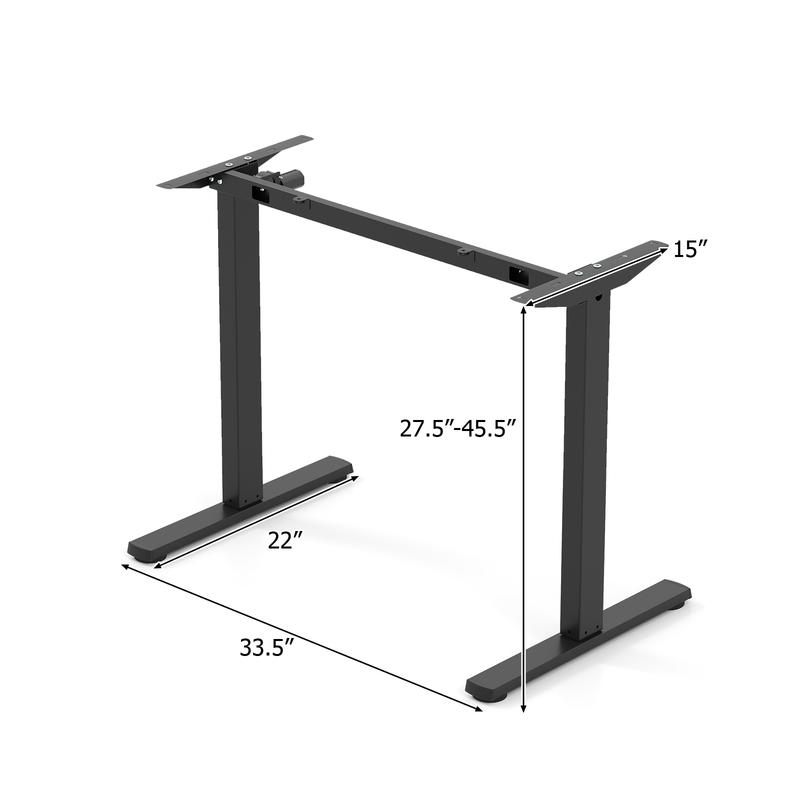 Electric Standing Desk Frame,  - огляд і ціна Desk Setup Black And Wood
