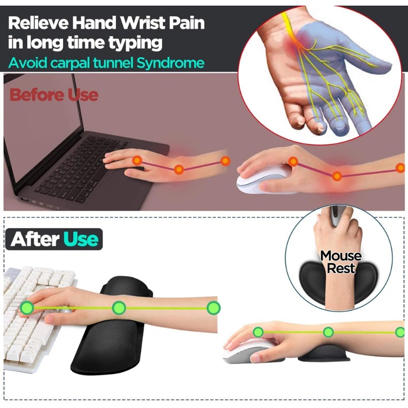 Ergonomic Keyboard Wrist Rest  - огляд і ціна Desk Setup Keyboard