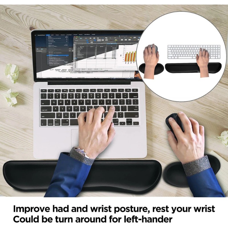 Ergonomic Keyboard Wrist Rest  - огляд і ціна Desk Setup Keyboard