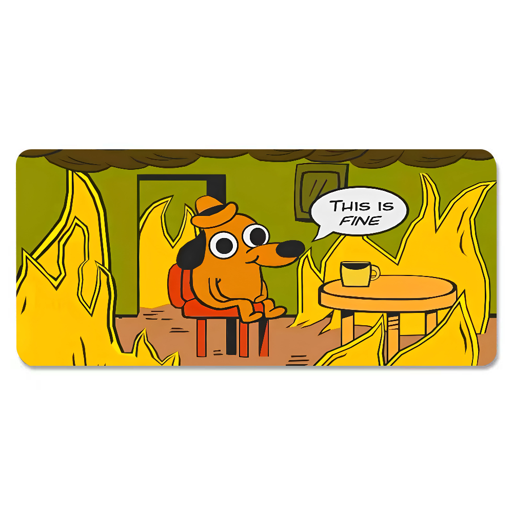 This Is Fine Dog Dachshund Mou - огляд і ціна Desk Setup Mat