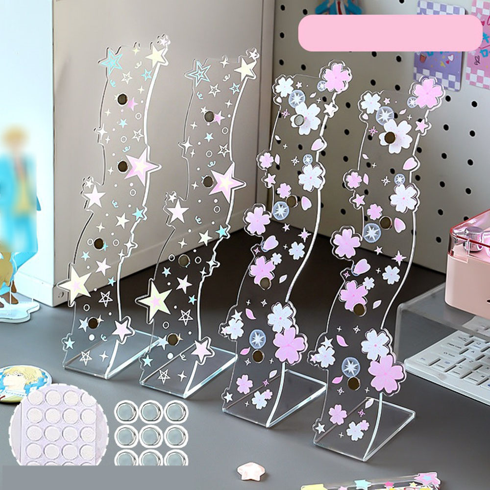 Wavy Acrylic Magnetic Badge Di - огляд і ціна Korean Desk Setup