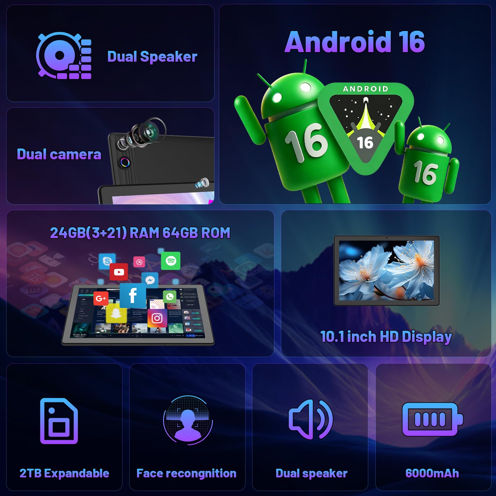10.1 Inch Android 16 Tablet Bu - огляд і ціна Desk Setup Keyboard