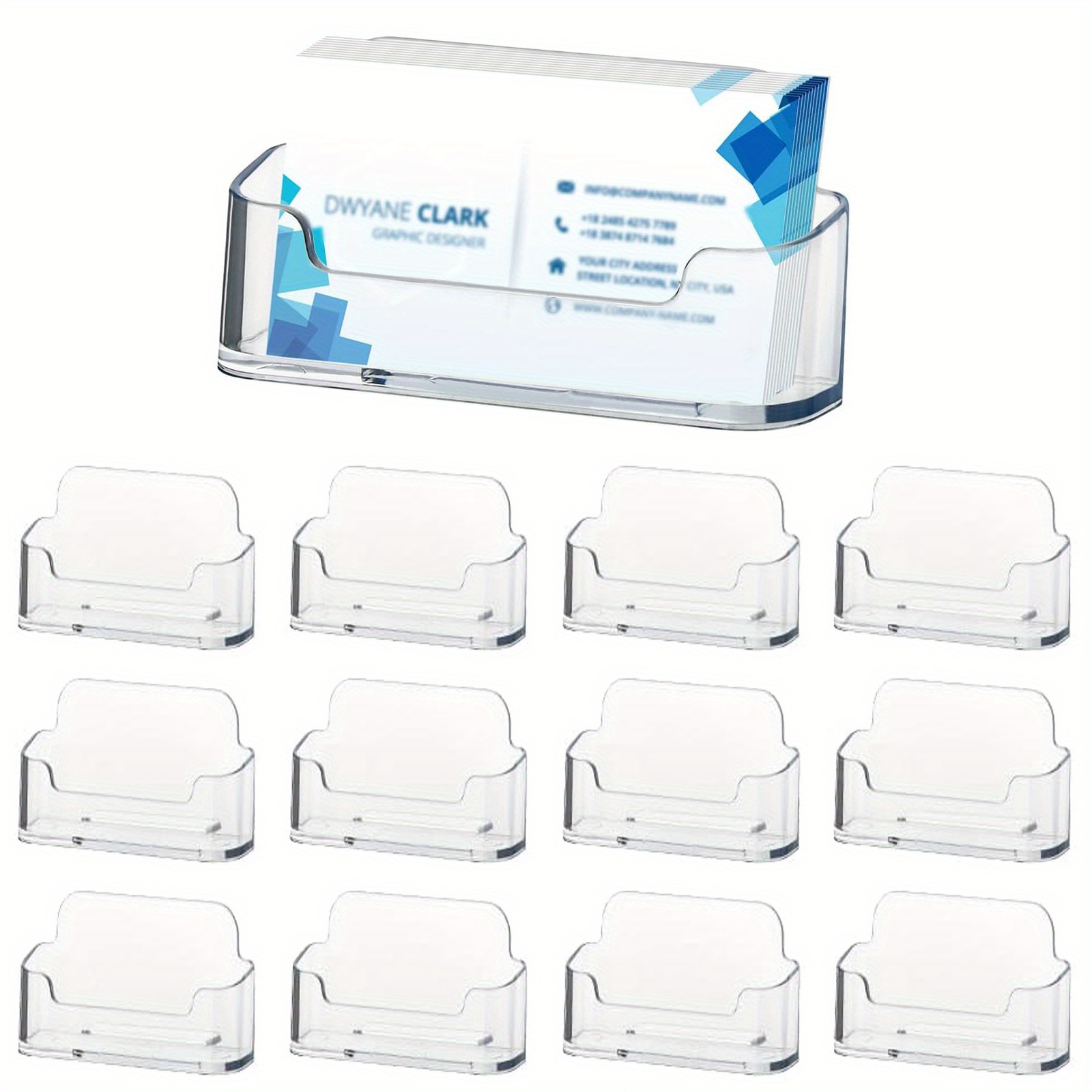 2pcs Clear Acrylic Business Ca - огляд і ціна Desk Setup Essentials