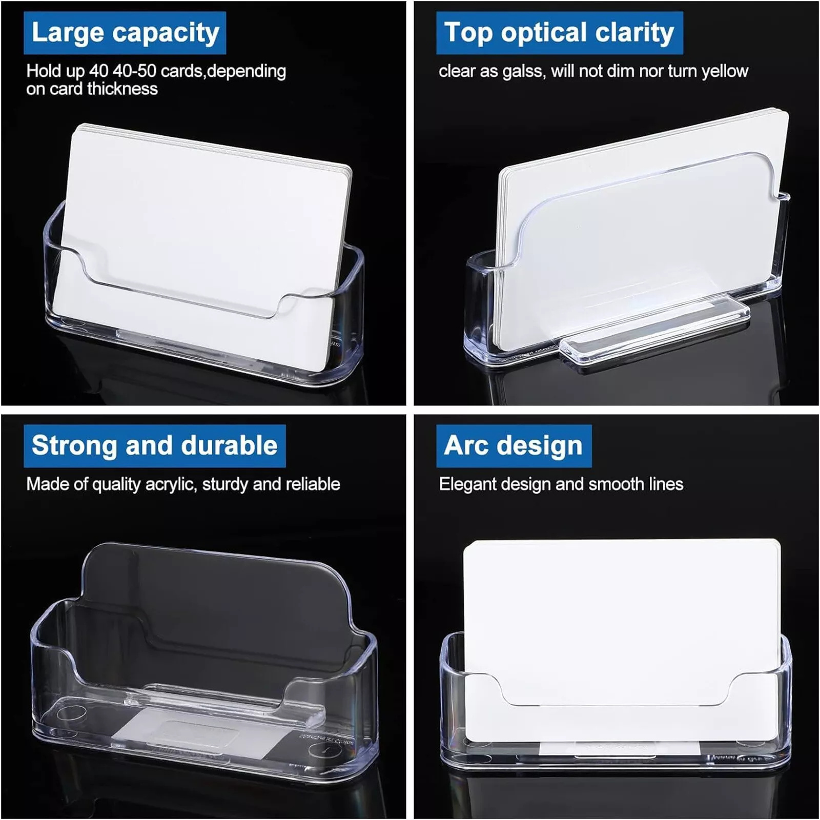 2pcs Clear Acrylic Business Ca - огляд і ціна Desk Setup Essentials