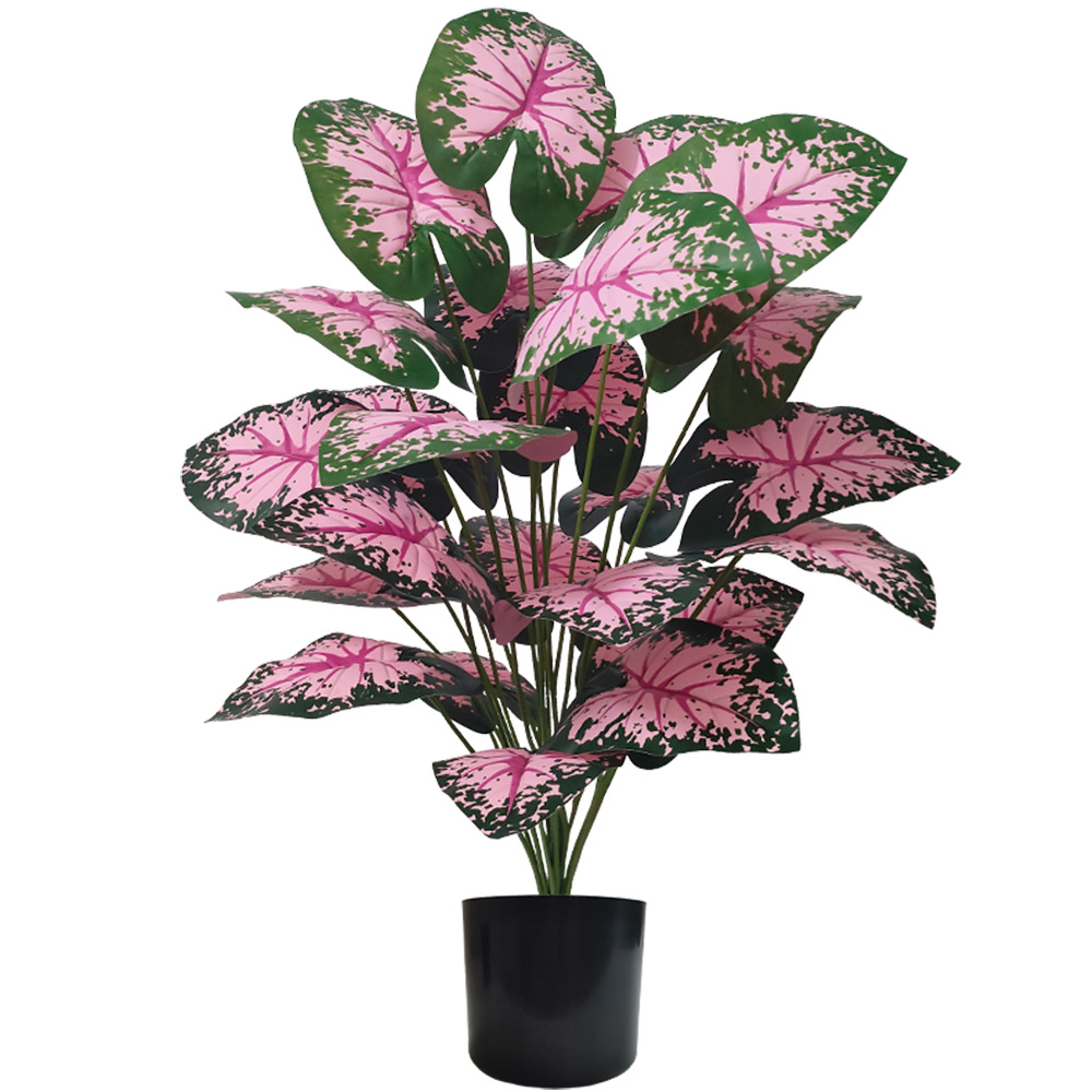 Pink Leaf Potted Plants Fake A - огляд і ціна Desk Setup Plant