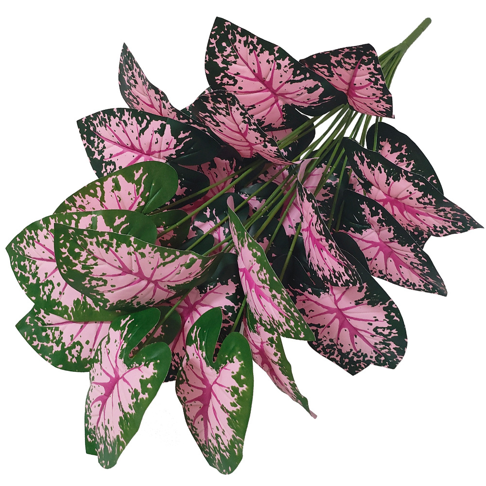 Pink Leaf Potted Plants Fake A - огляд і ціна Desk Setup Plant