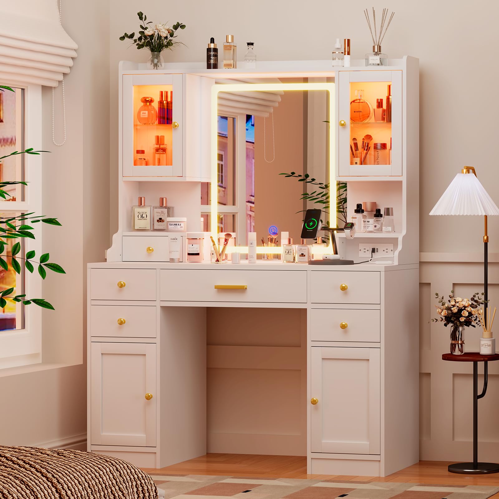 #Large Multi Storage Drawers M - огляд і ціна Desk Vanity Setup
