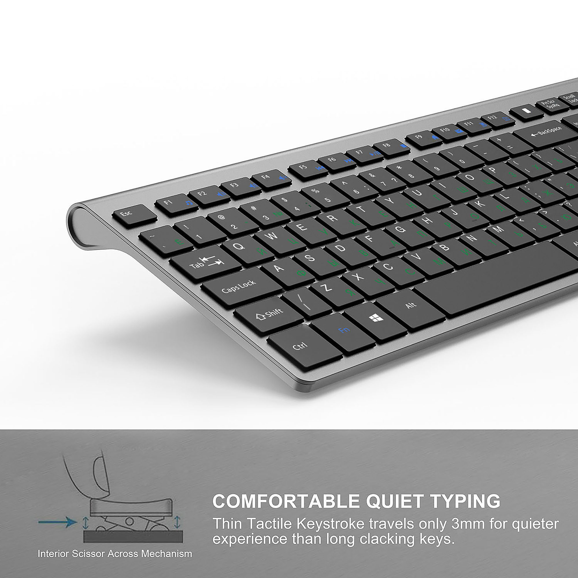 2.4G Rechargeable Wireless Key - огляд і ціна Desk Setup Keyboard