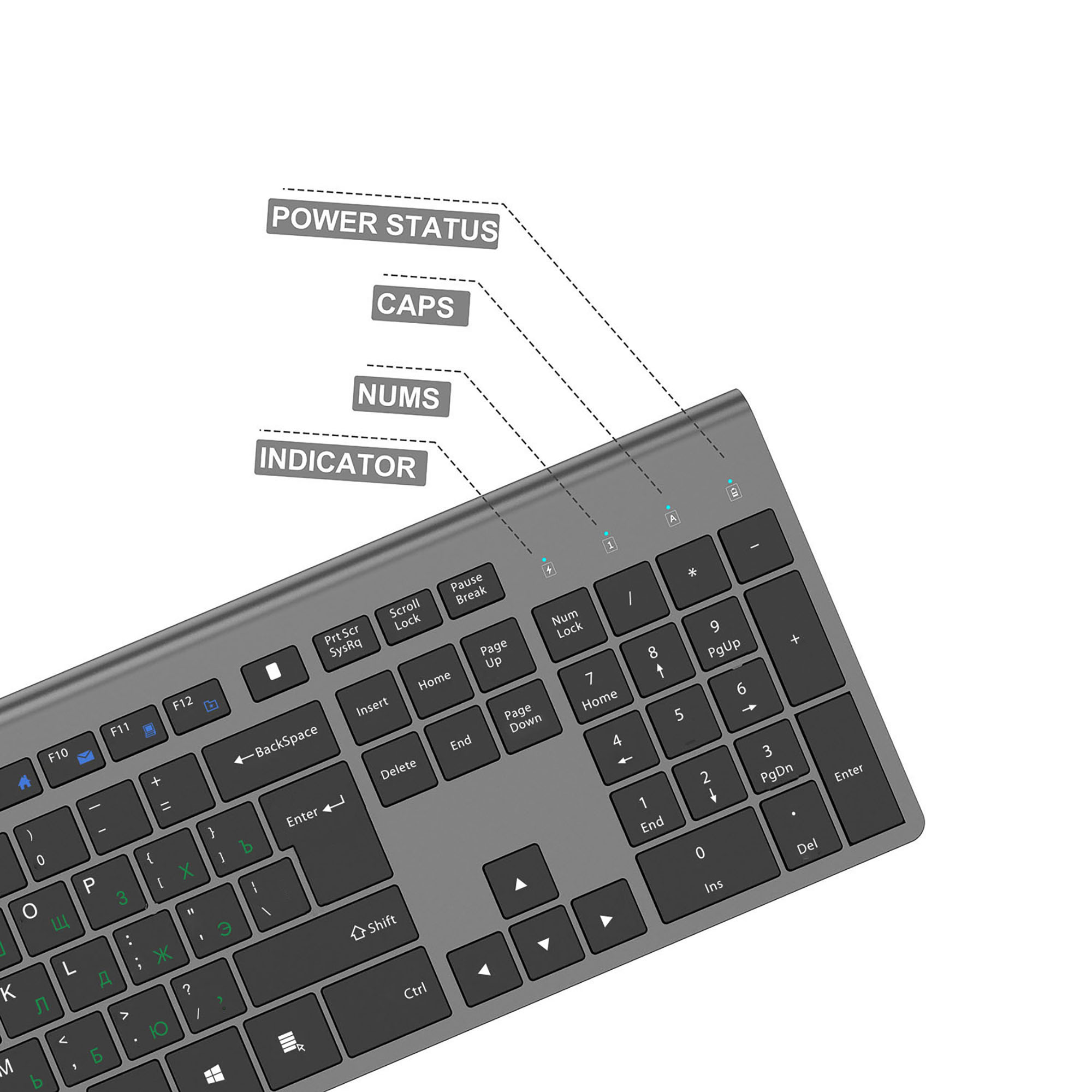 2.4G Rechargeable Wireless Key - огляд і ціна Desk Setup Keyboard