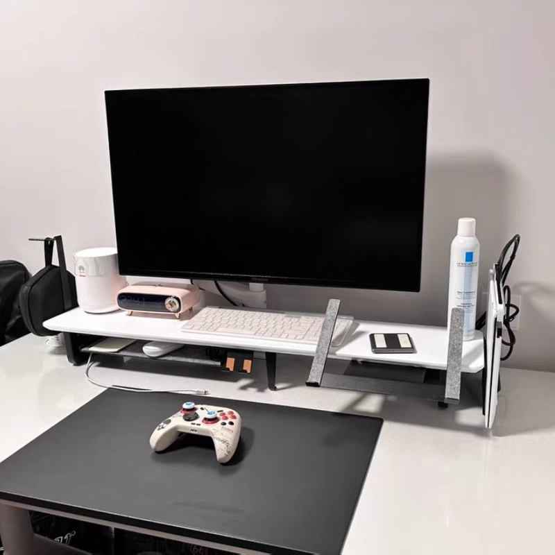 Modular Monitor Riser Stand Er - огляд і ціна Desk Setup Black And Wood