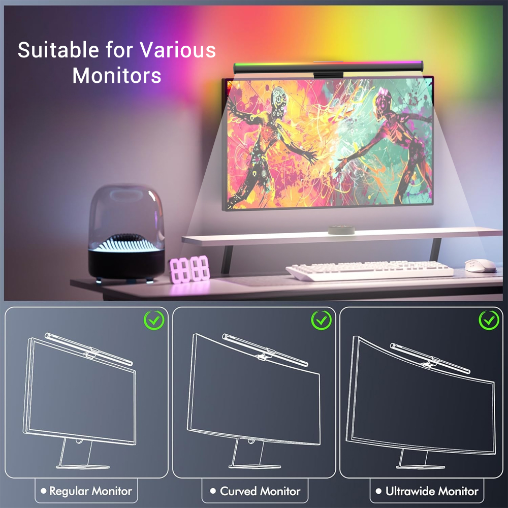 Wifi Lightbar Monitor Light Ba - огляд і ціна Setup Desk Monitor