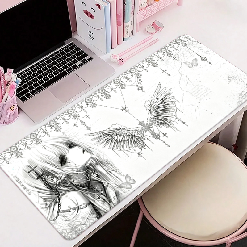 Leather Mousepad Black White A - огляд і ціна Desk Setup Mat