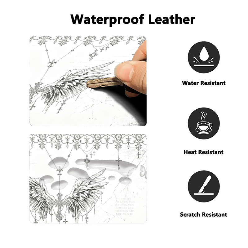 Leather Mousepad Black White A - огляд і ціна Desk Setup Mat