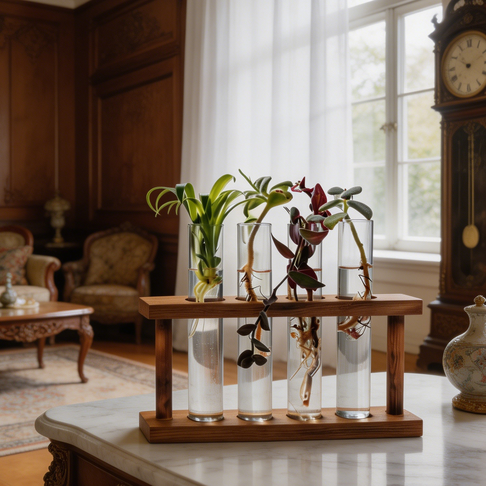 Wooden Plant Propagation Stati - огляд і ціна Desk Setup Plant