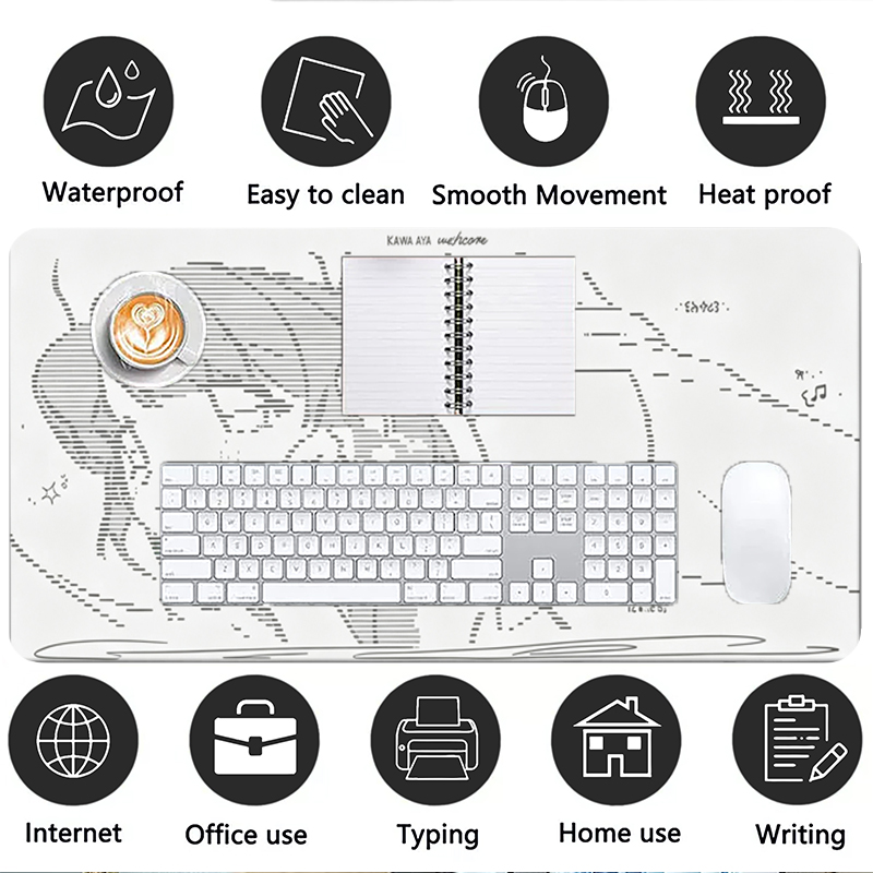 1Pcs Leather Mouse Pad Anime A - огляд і ціна Desk Setup Mat