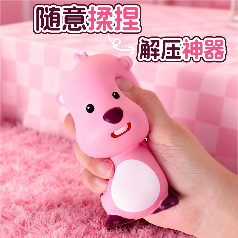 Cute beaver Loopy pink slow re - огляд і ціна Korean Desk Setup