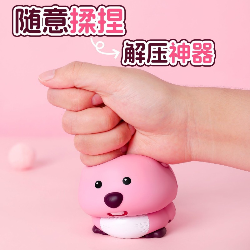 Cute beaver Loopy pink slow re - огляд і ціна Korean Desk Setup