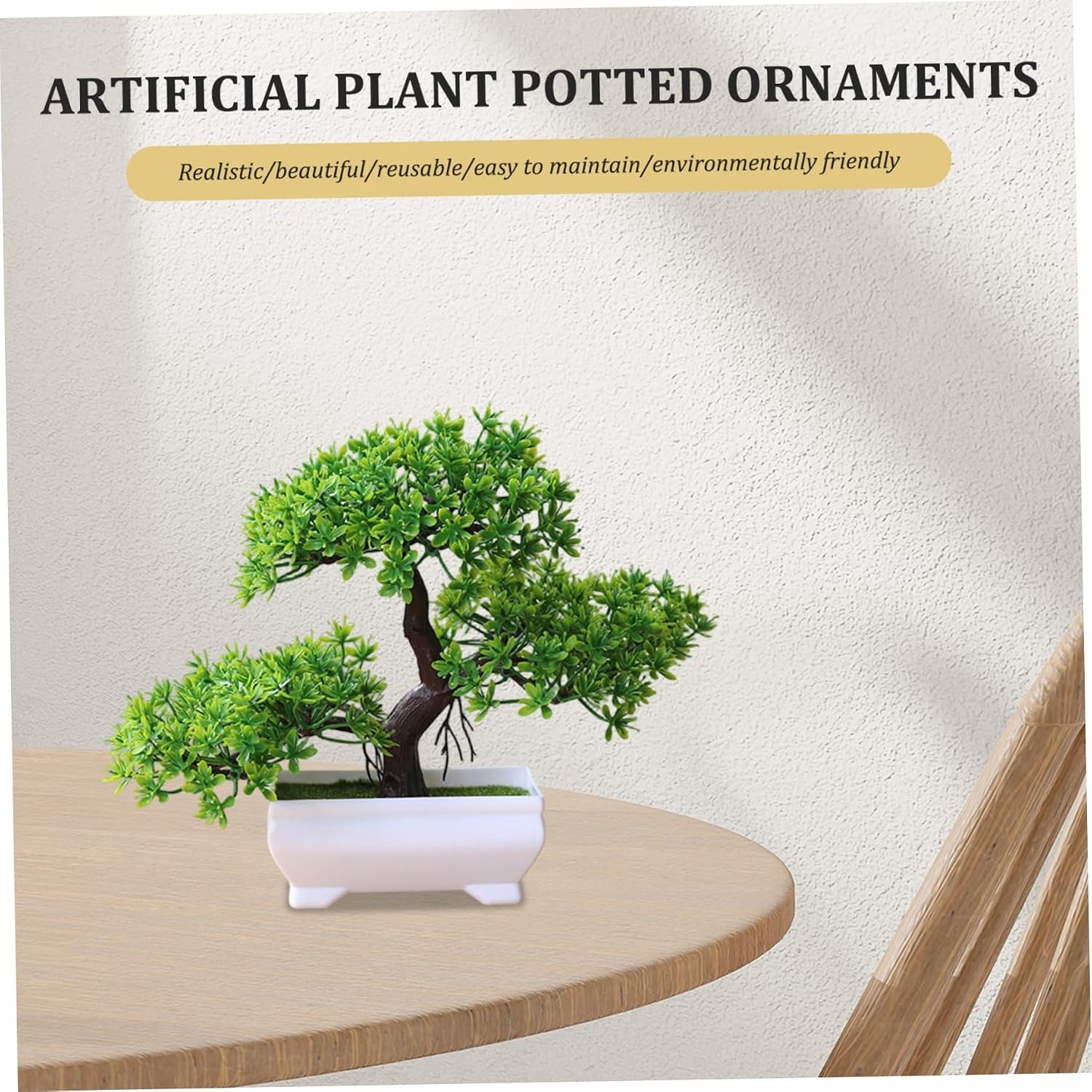 1/2Pcs Artificial Bonsai Tree  - огляд і ціна Desk Setup Plant
