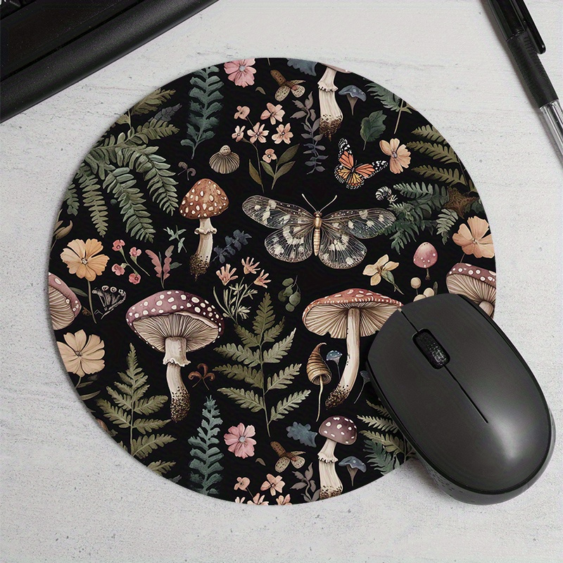 Round Forest Plant Mouse Pad R - огляд і ціна Desk Setup Keyboard