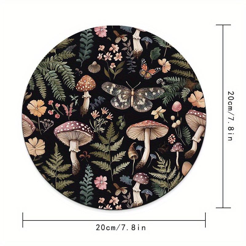 Round Forest Plant Mouse Pad R - огляд і ціна Desk Setup Keyboard