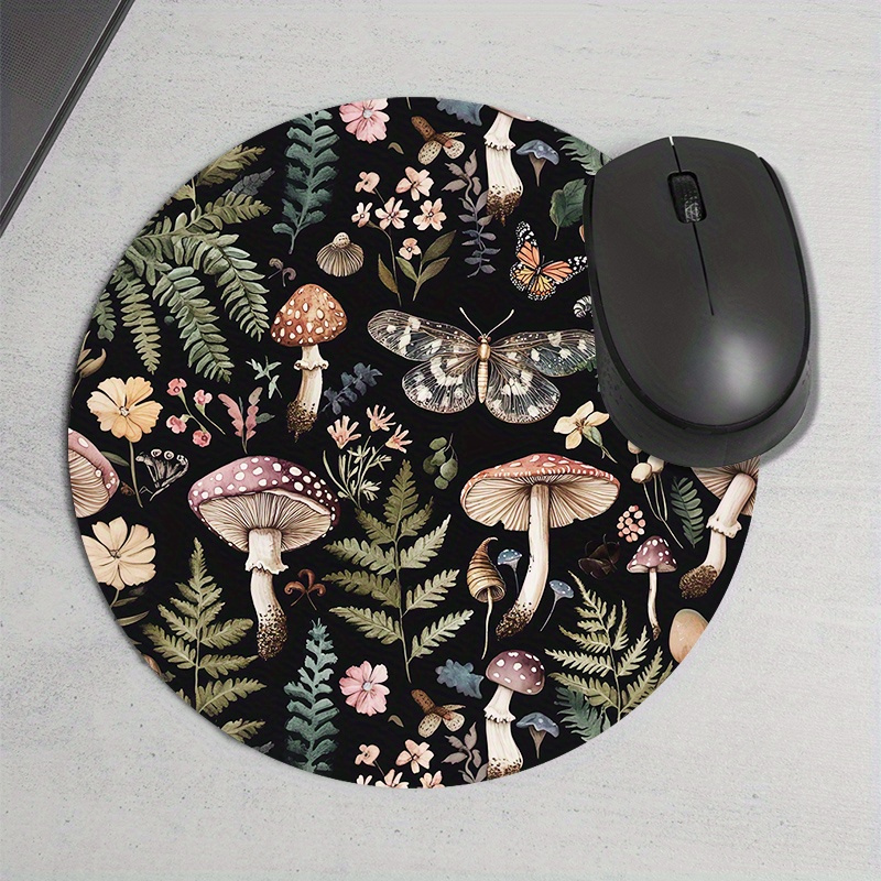 Round Forest Plant Mouse Pad R - огляд і ціна Desk Setup Keyboard