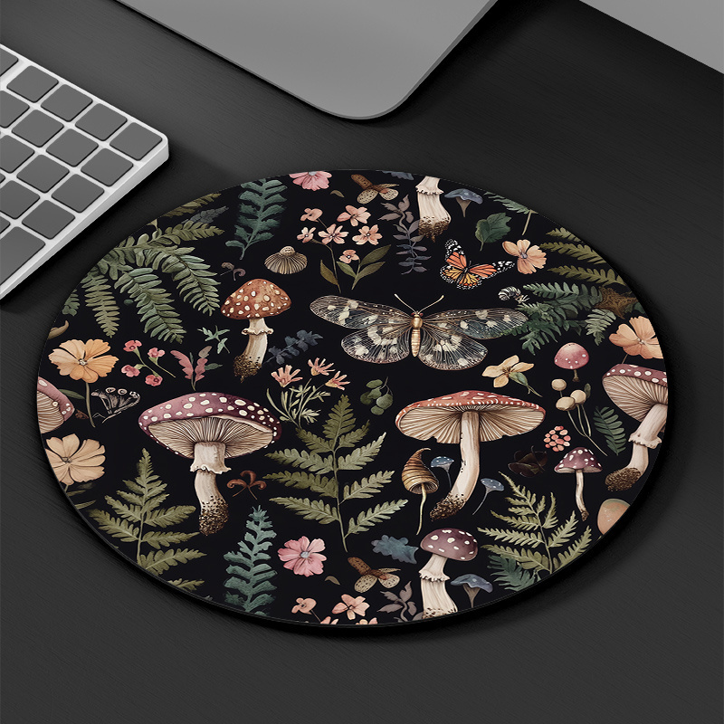 Round Forest Plant Mouse Pad R - огляд і ціна Desk Setup Keyboard